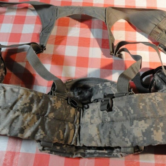 MOLLE II ACU FLC TACTICAL FIGHTING LOAD CARRIER VEST CHEST RIG & POUCHES SV 3065 - Picture 7 of 11